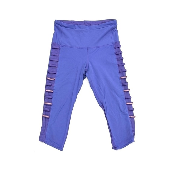 Lululemon Iris Flower Purple Breezy Crops - Picture 1 of 10